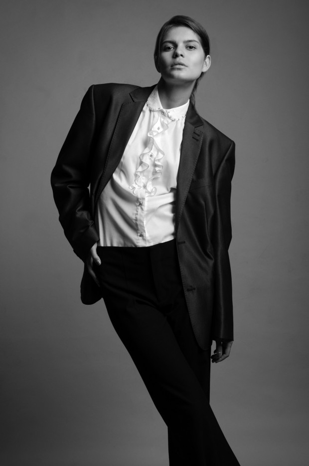 Photographer Vladislav Philipov, Model Viktoria Miledina. Black and white fashion photography.